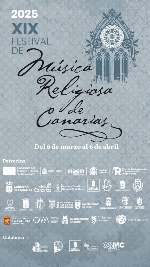 Programa del Festival de Música Religiosa de Canarias 2025